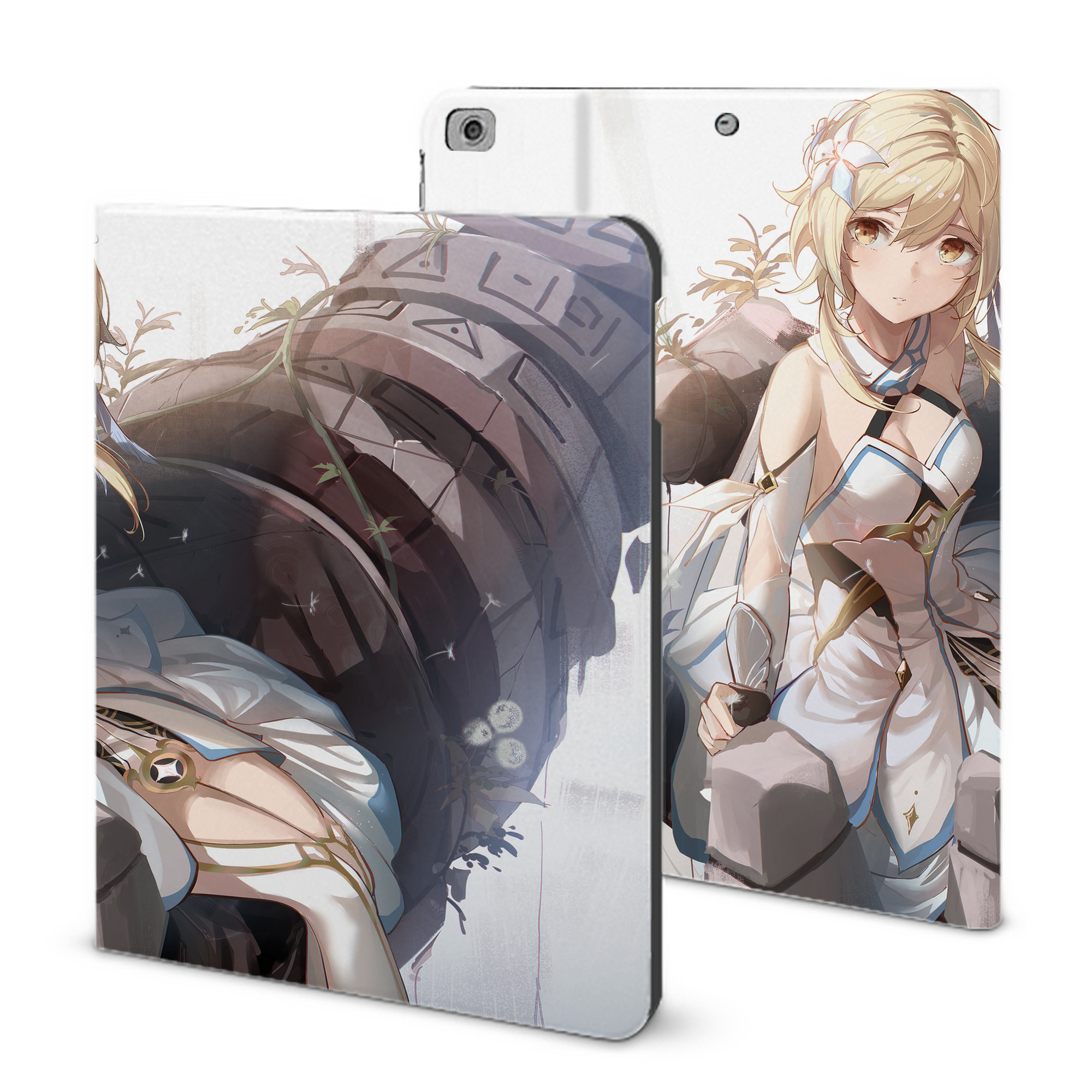 げんし神 genshin IPad ケース ブック型 PUレザー TPU 耐衝撃 軽量 薄型 ペン収納なし 全面保護 IPad 各モデル対応